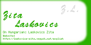 zita laskovics business card